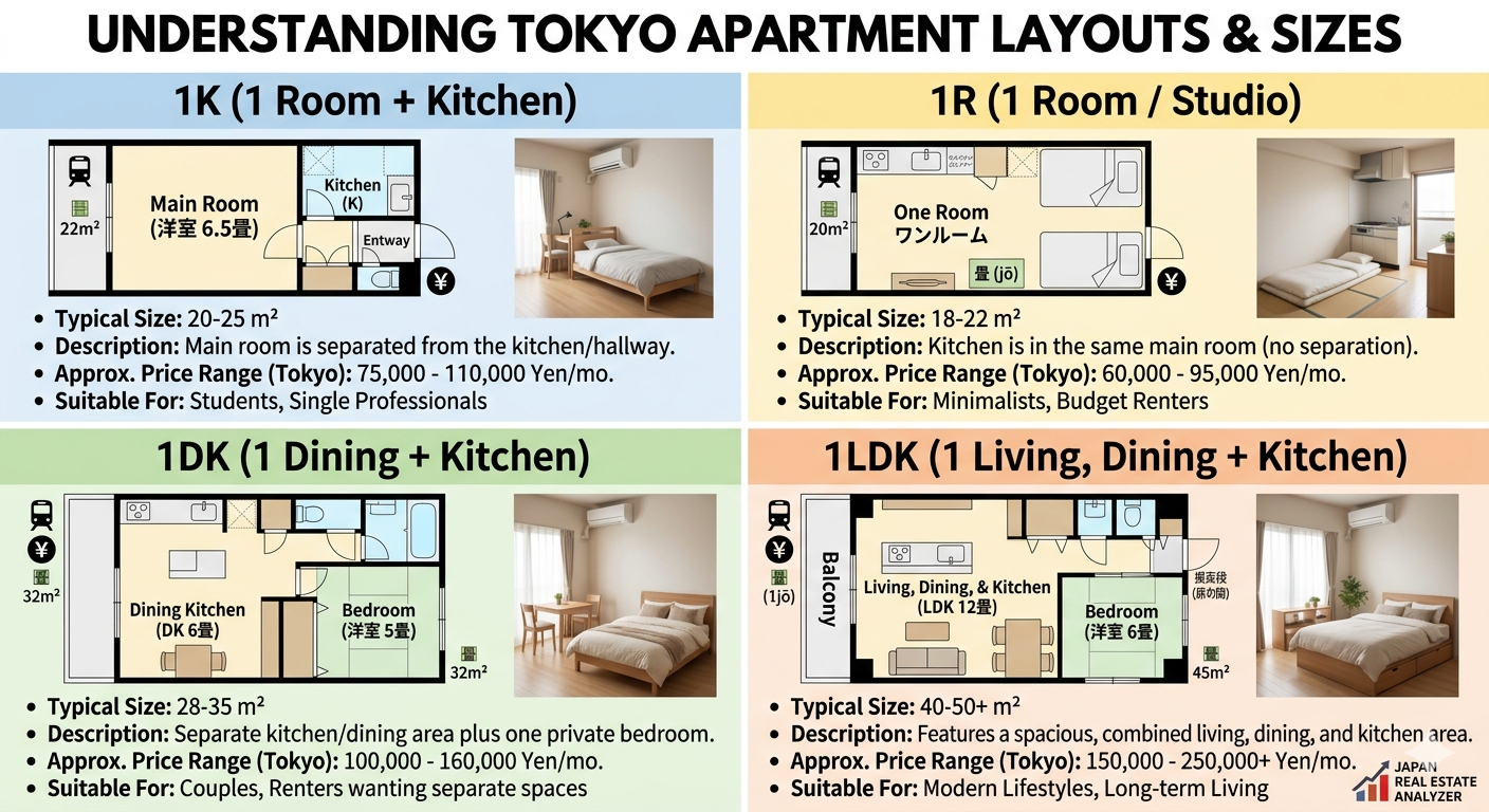 Chiba vs. Tokyo: The foreigner's honest guide to living east of the capital in 2026 Tokyo apartment layouts: Size and price
